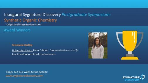 Giordaina wins first prize at the Sygnature Symposium